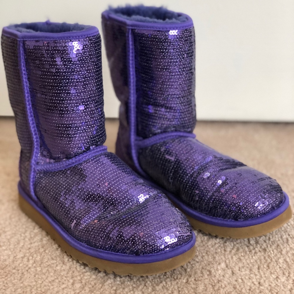 Purple Sequin Ugg Boots